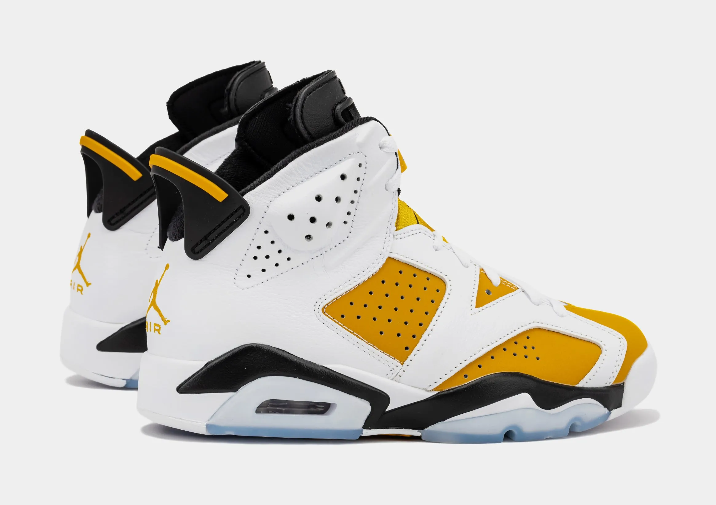 Air Jordan 6 Retro Yellow Ochre Mens Lifestyle Shoes (White/Yellow Ochre/Black)