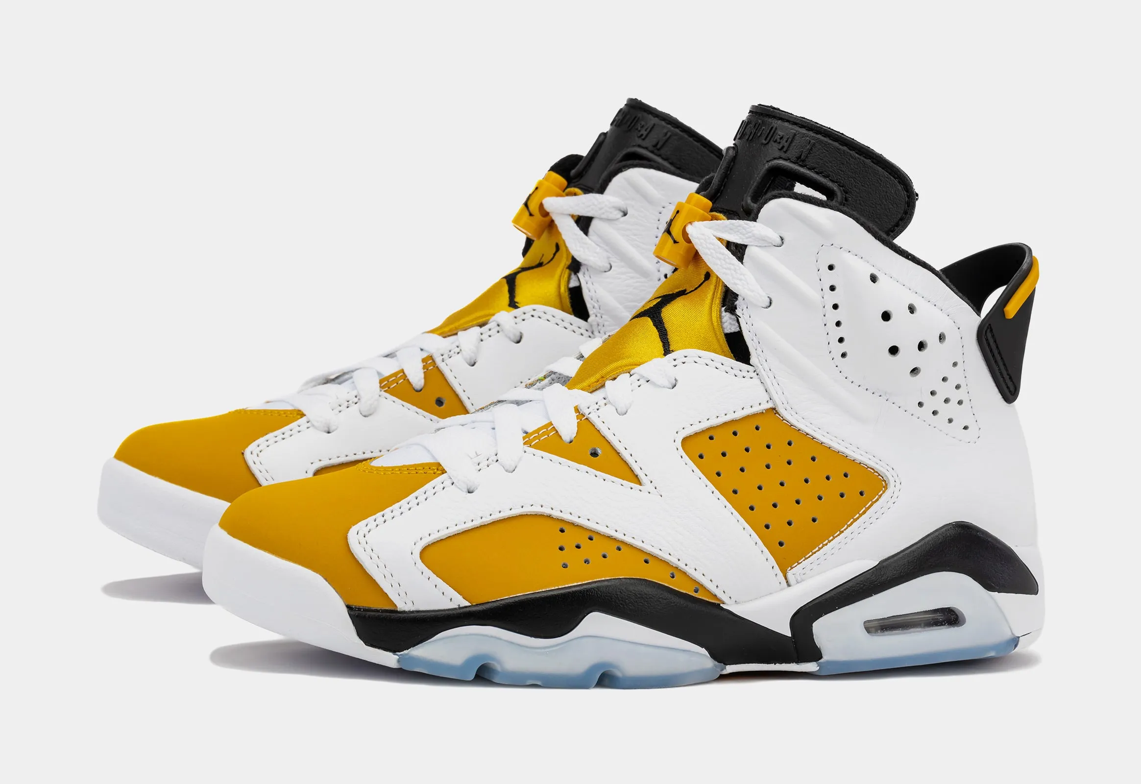 Air Jordan 6 Retro Yellow Ochre Mens Lifestyle Shoes (White/Yellow Ochre/Black)