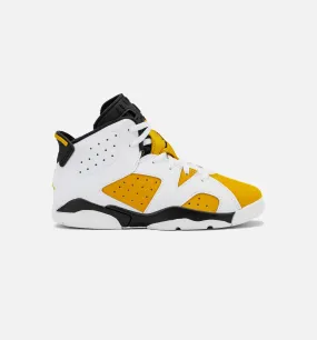 Air Jordan 6 Retro Yellow Ochre Preschool Lifestyle Shoe - Yellow Ochre/White Free Shipping