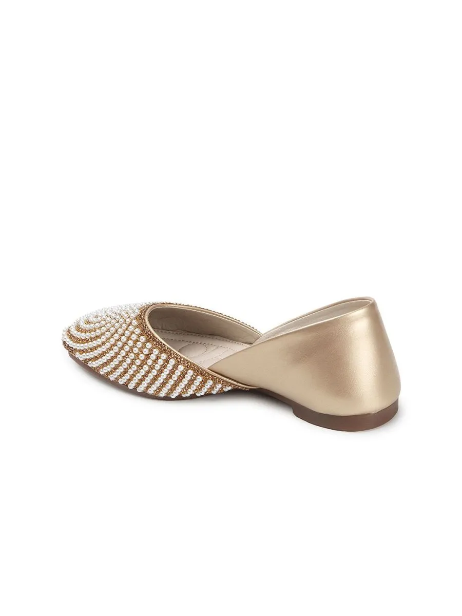 Anouk Women Leather Embellished Slip-On Ballerinas