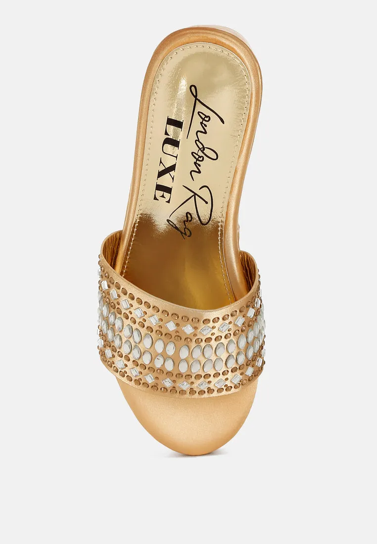 Batanga Diamante & Rhinestone Detail Stylish Flatforms