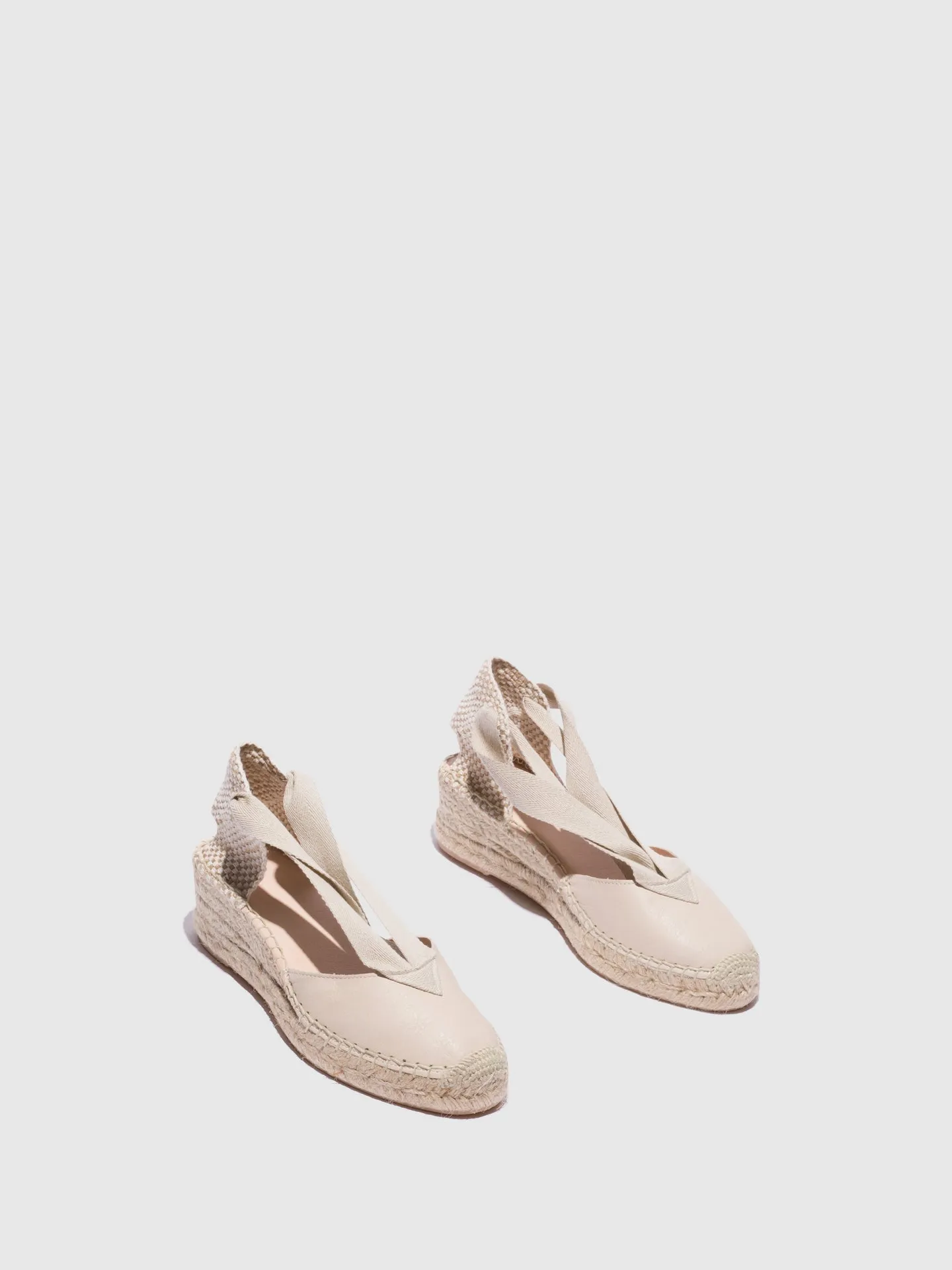 Beige Wedge Espadrilles