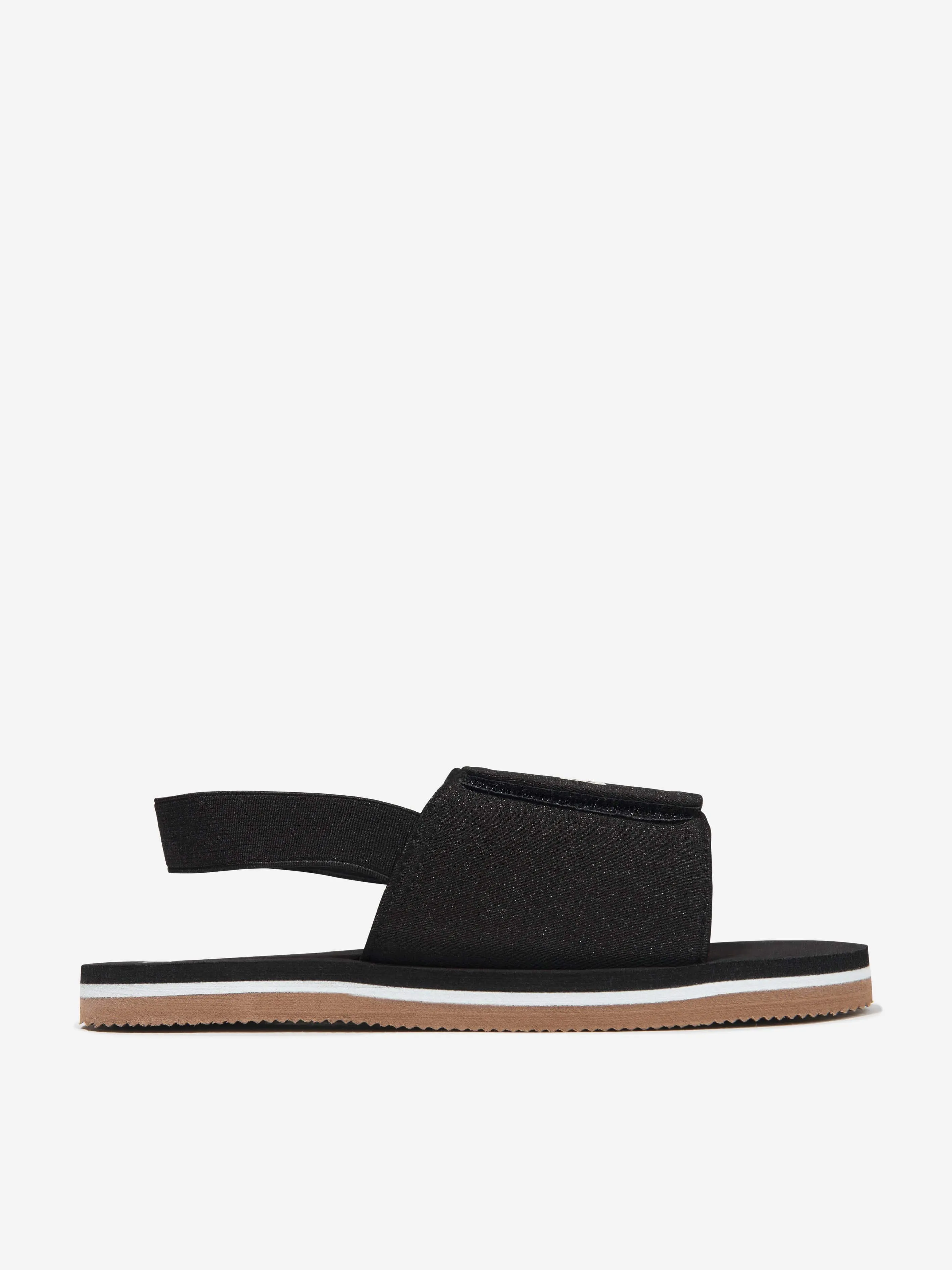 BOSS Boys Logo Sandals In Black