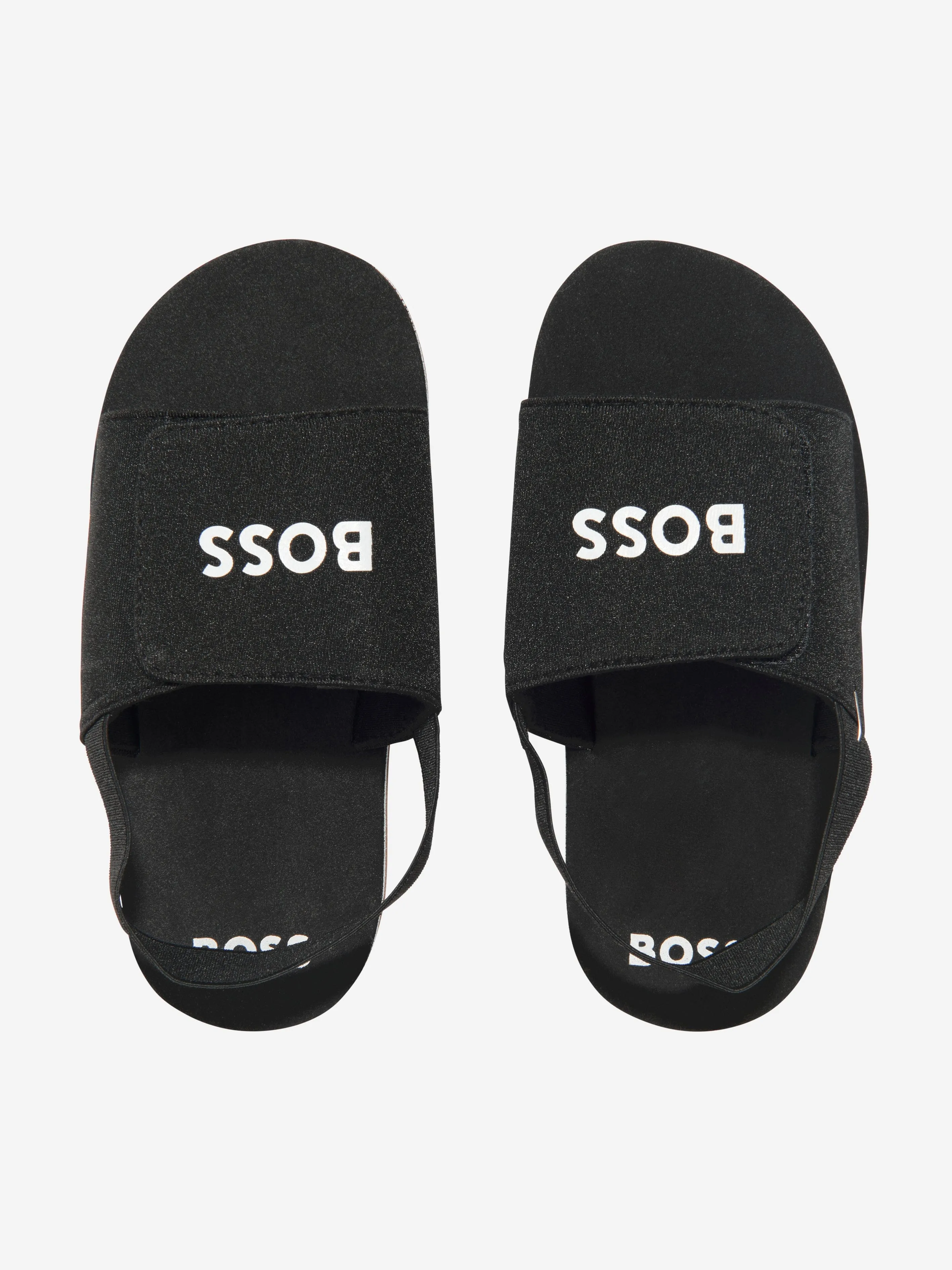 BOSS Boys Logo Sandals In Black