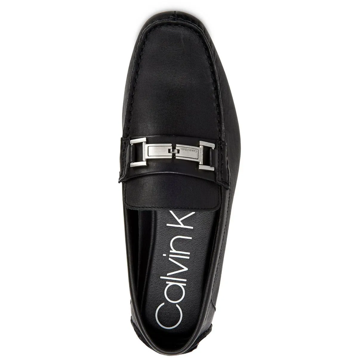 Calvin Klein Mens Magnus Leather Slip On Loafers