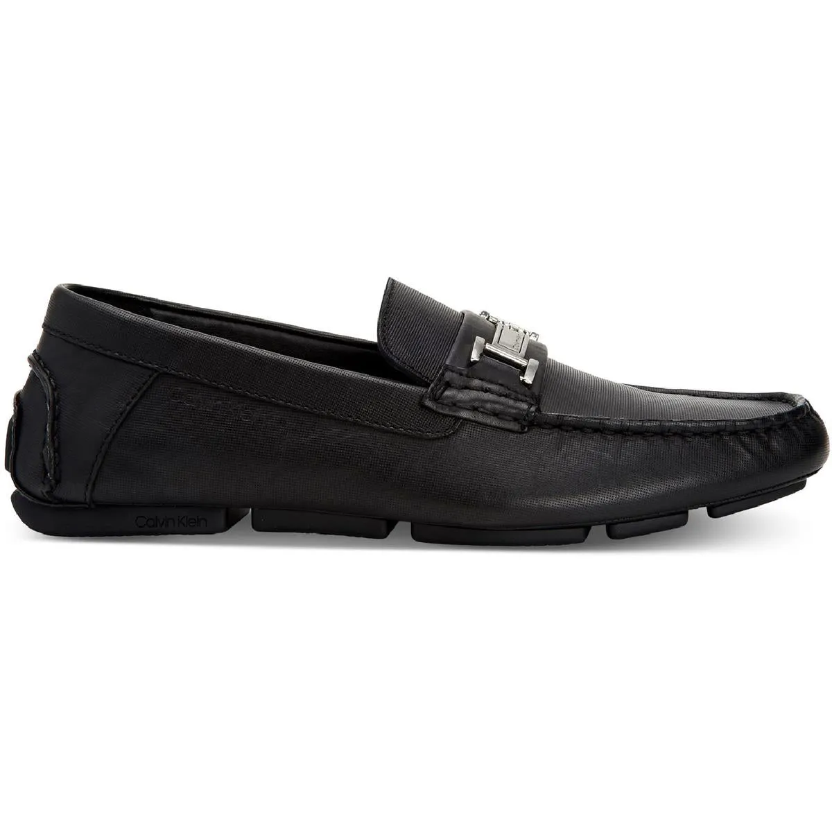 Calvin Klein Mens Magnus Leather Slip On Loafers