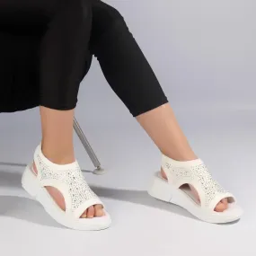 comfortable women sandal/ white / made in turkey