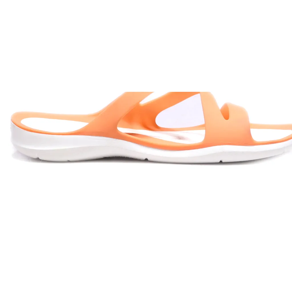 Crocs Flat Sandals Rubber Orange Colour For Women