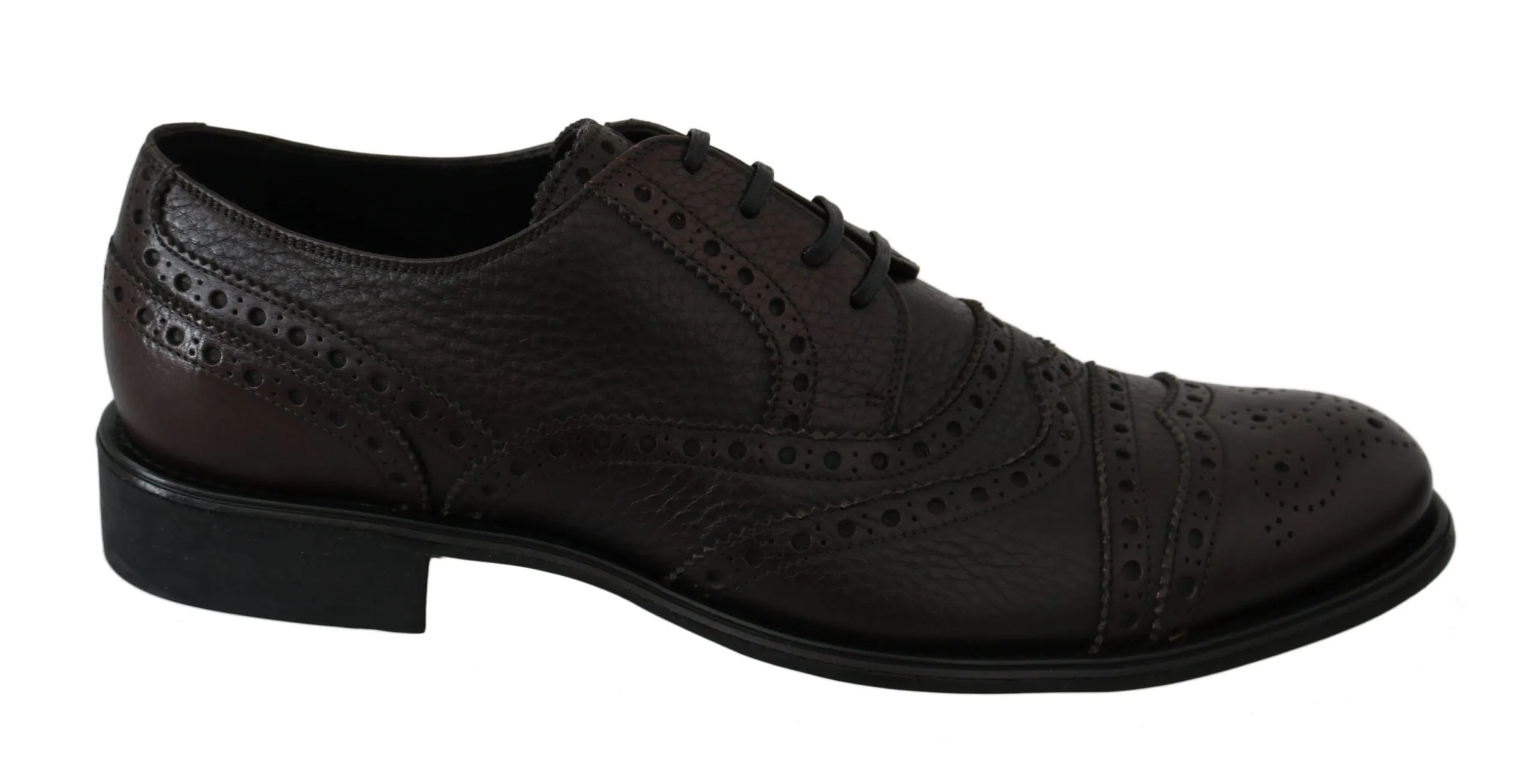 Dolce & Gabbana Elegant Mens Leather Derby Dress Shoes