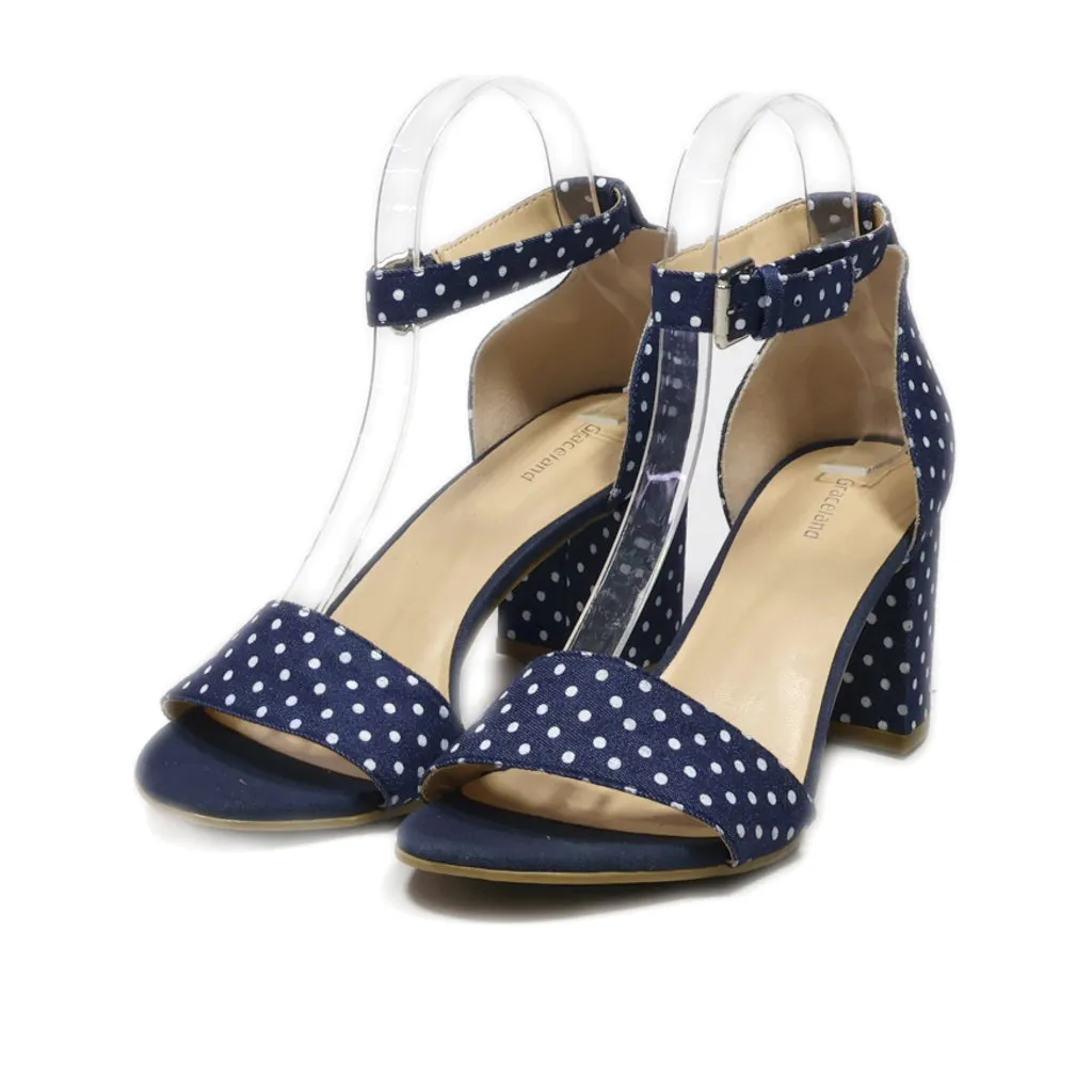 Graceland High-Heel Sandals Fabric Blue Colour For Women