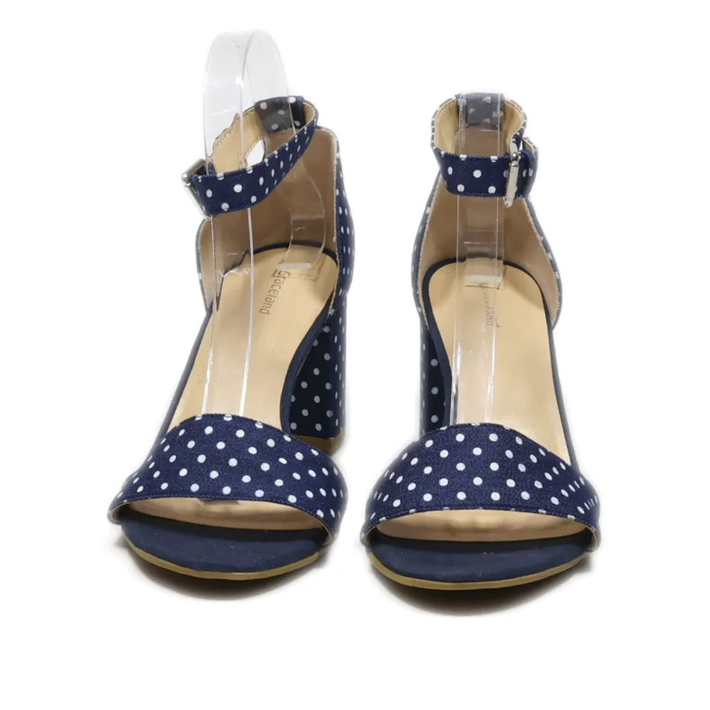 Graceland High-Heel Sandals Fabric Blue Colour For Women