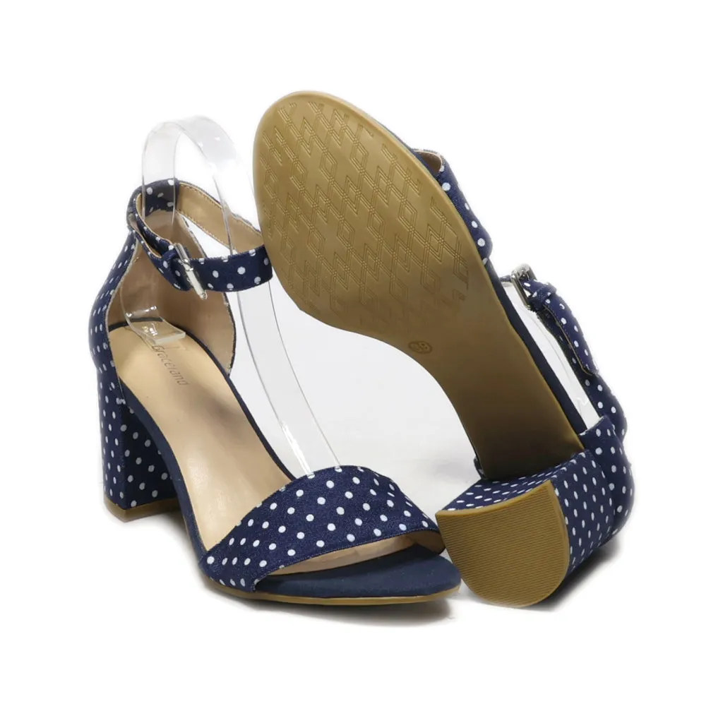 Graceland High-Heel Sandals Fabric Blue Colour For Women