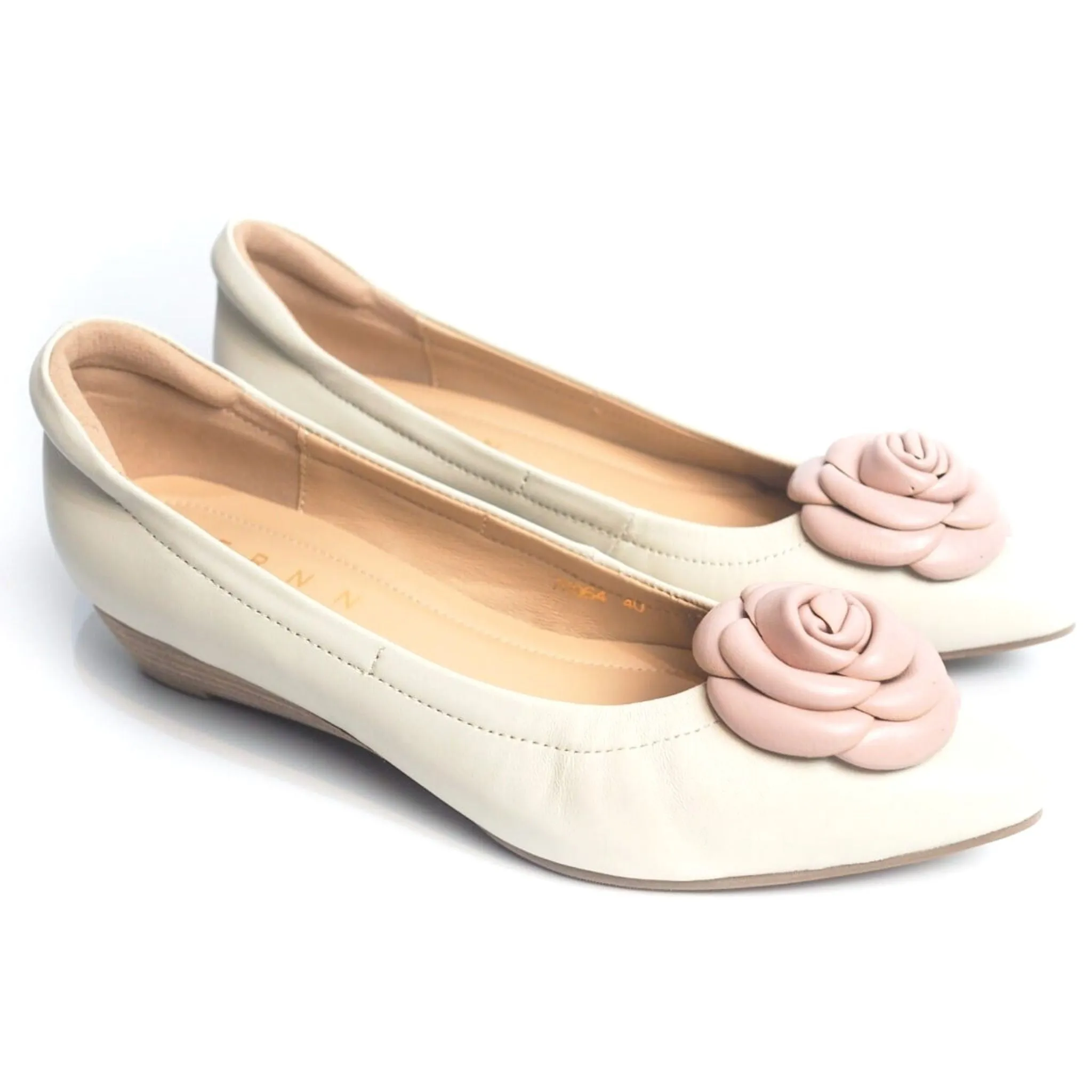 Jamie Pink Rose Pumps in White