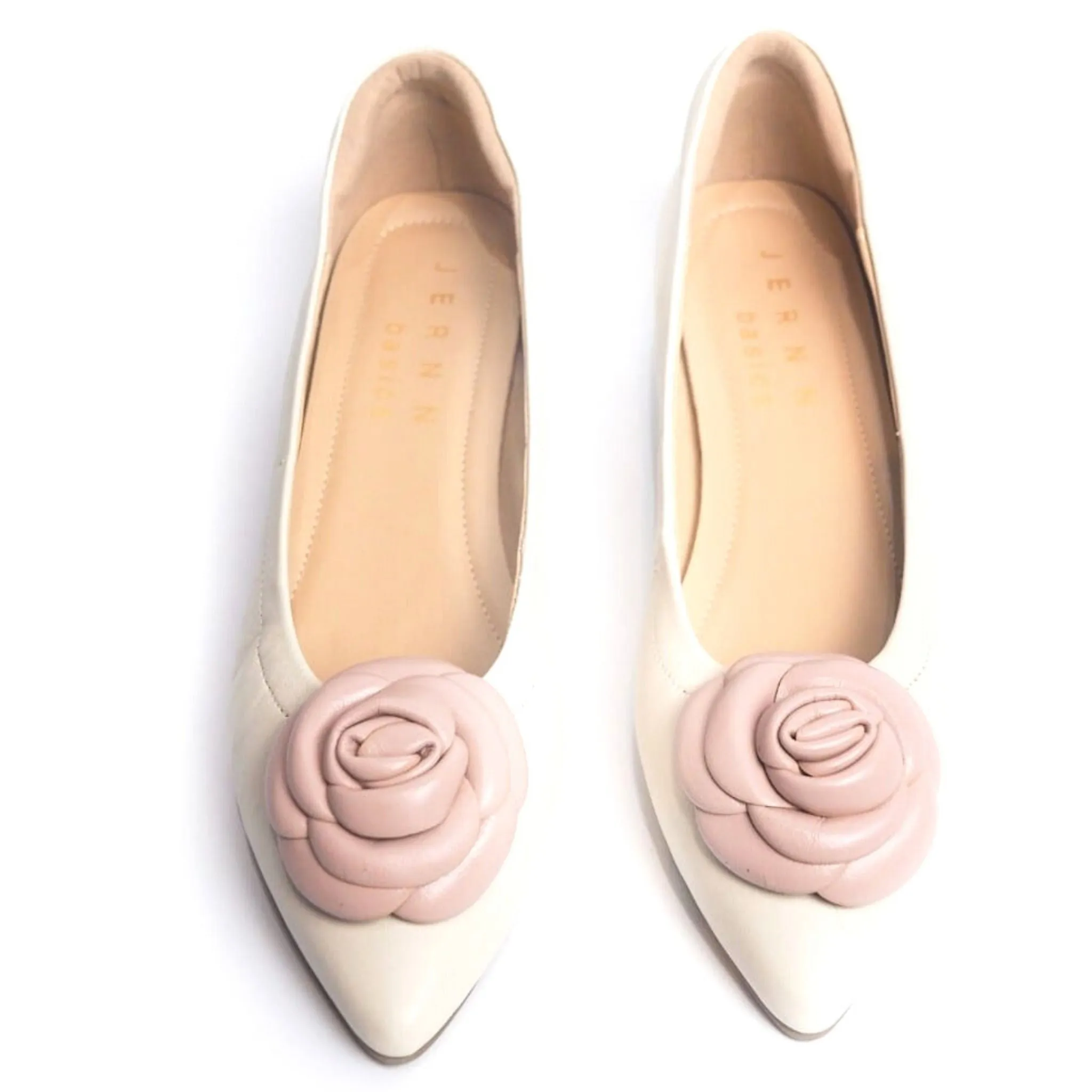 Jamie Pink Rose Pumps in White