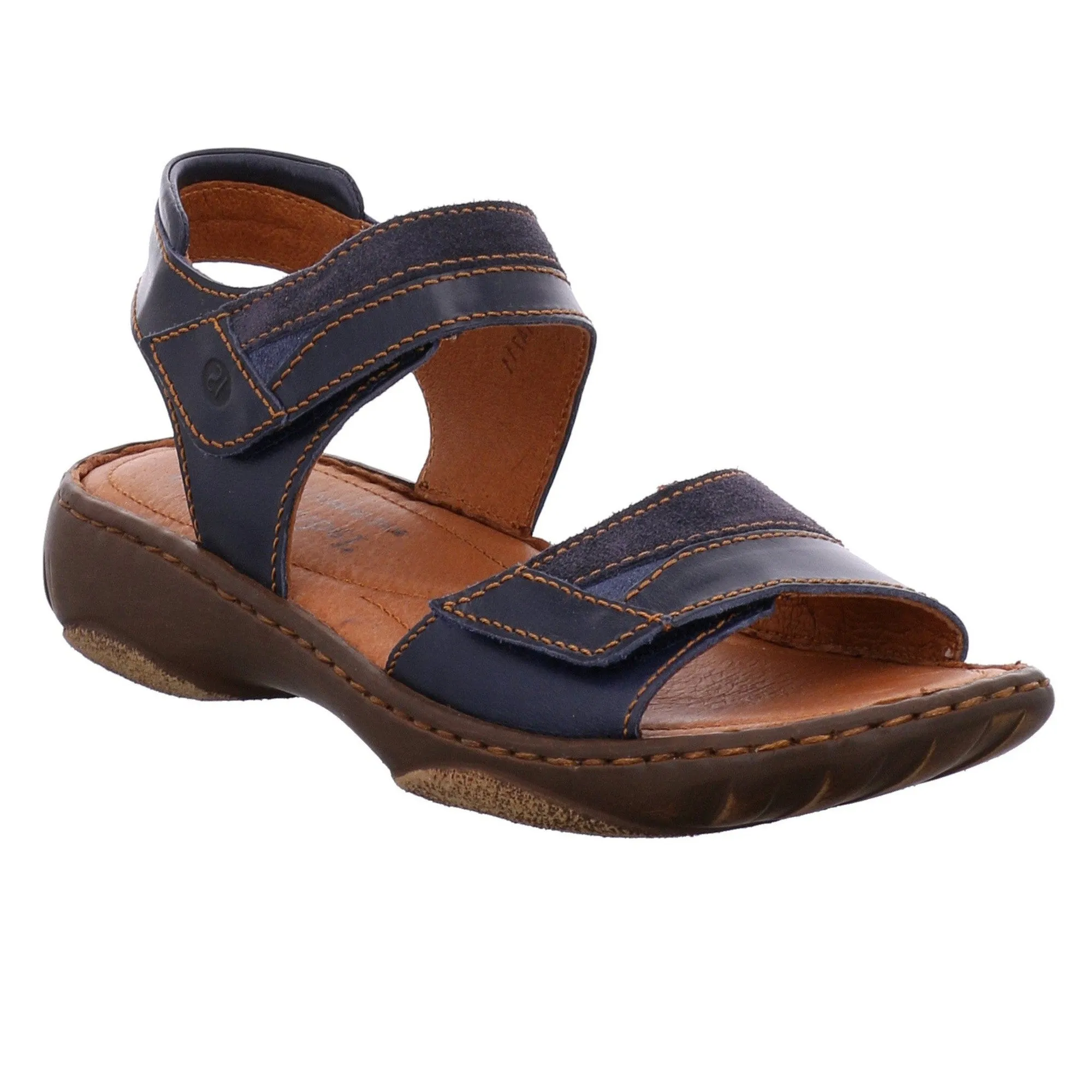 Josef Seibel Debra 19 Denim Blue Leather Sandals