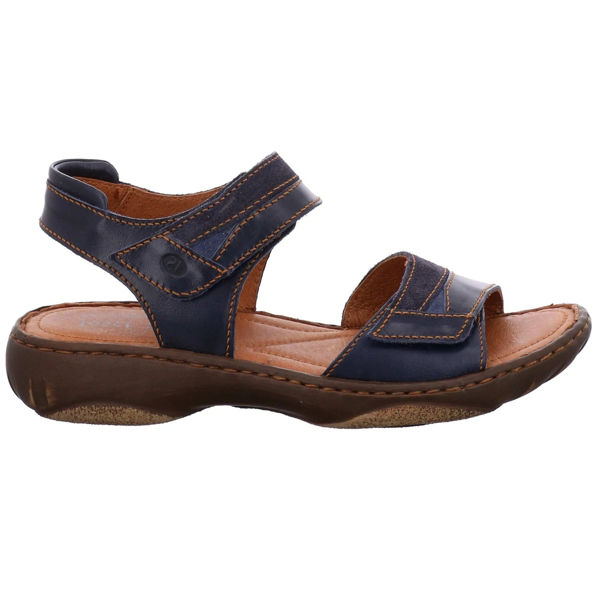 Josef Seibel Debra 19 Denim Blue Leather Sandals