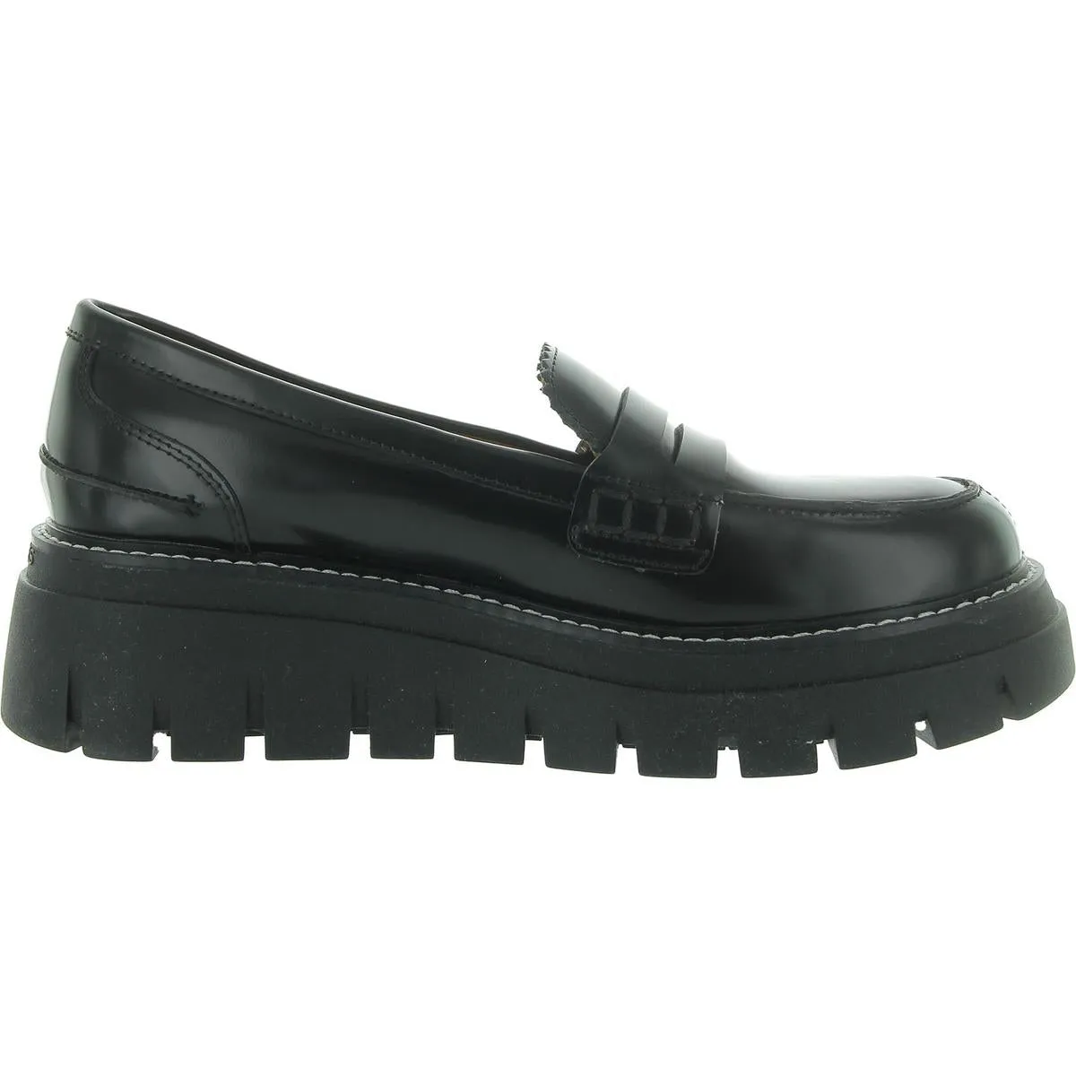 J/Slides Womens Willa Leather Slip-On Loafers