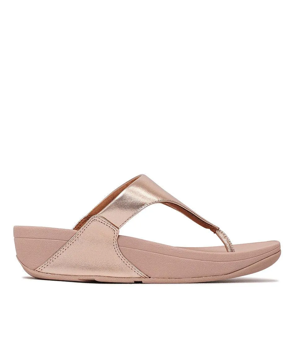 Lulu Leather Rose Gold Sandals