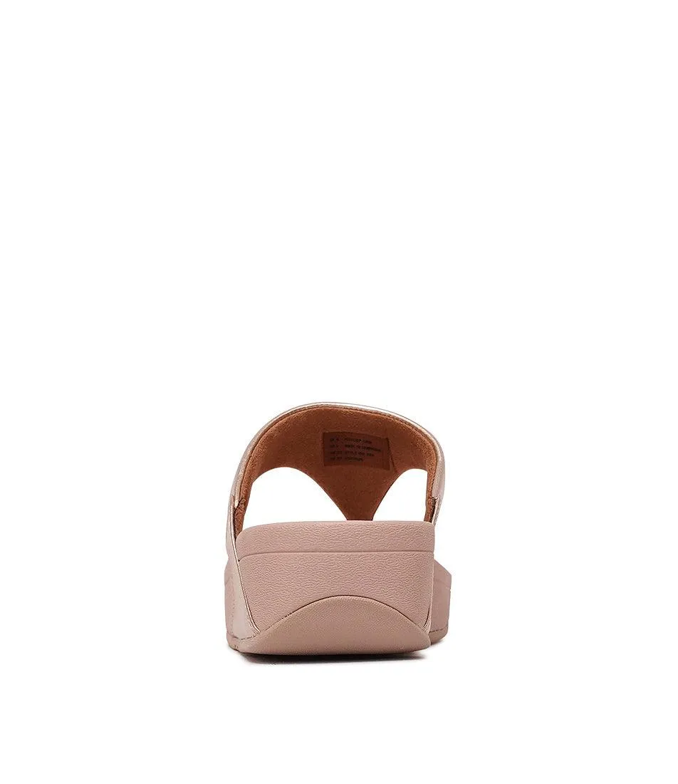 Lulu Leather Rose Gold Sandals