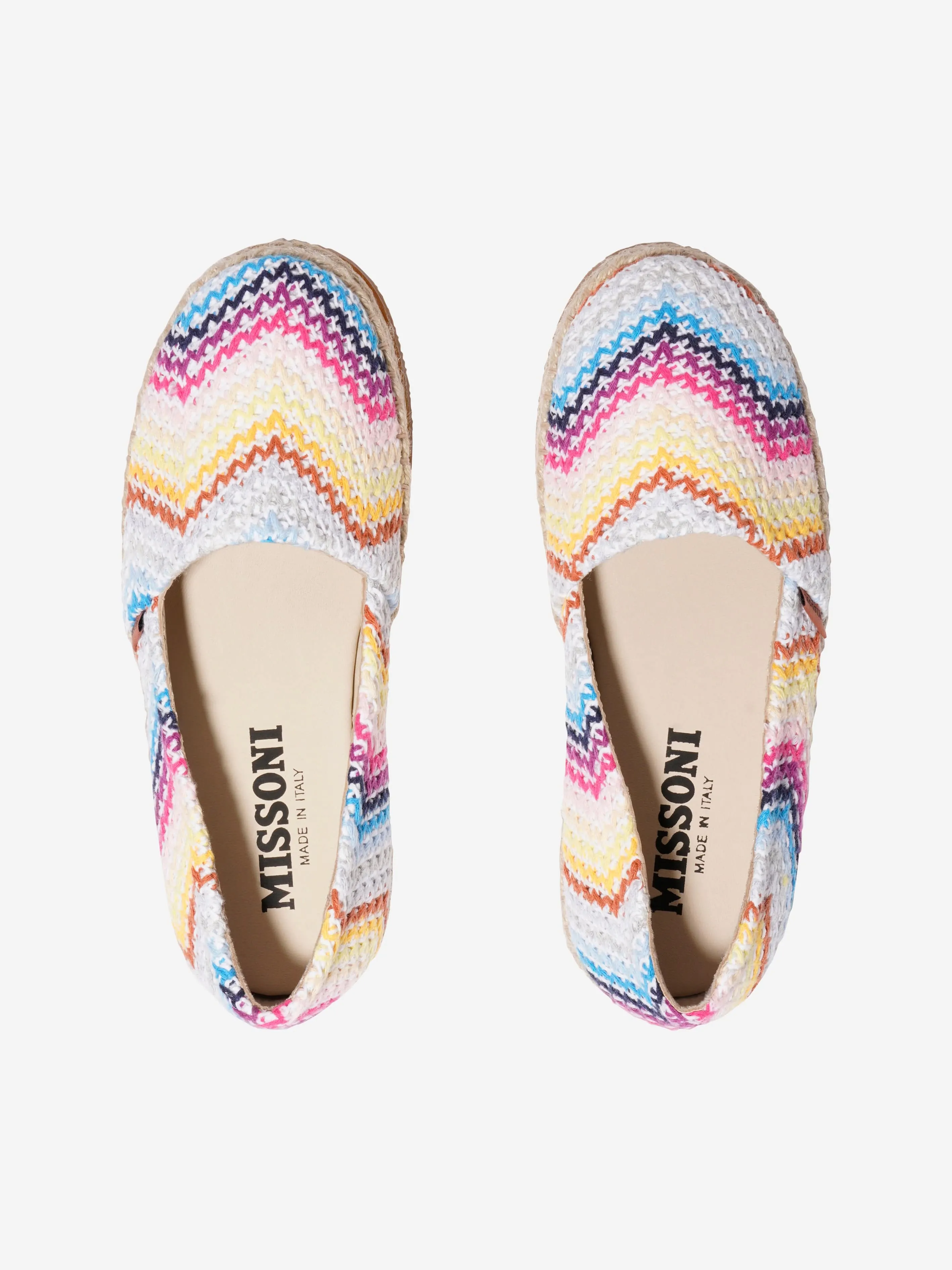 Missoni Girls Zig Zag Espadrilles in Multicolour