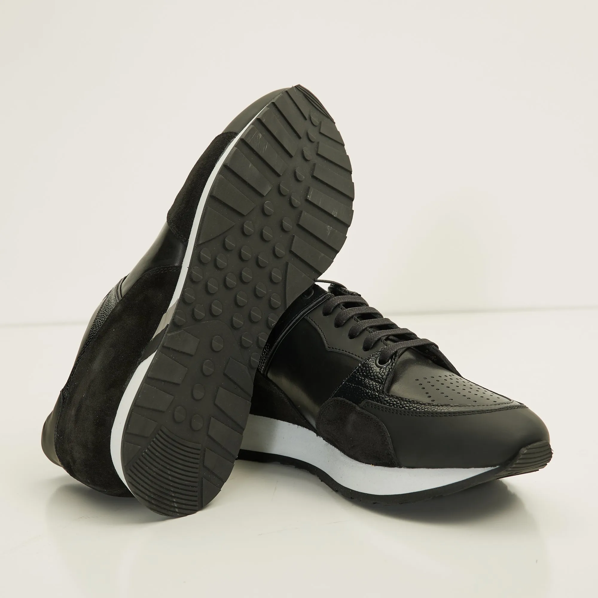 Multi Paneled Sneakers - Black