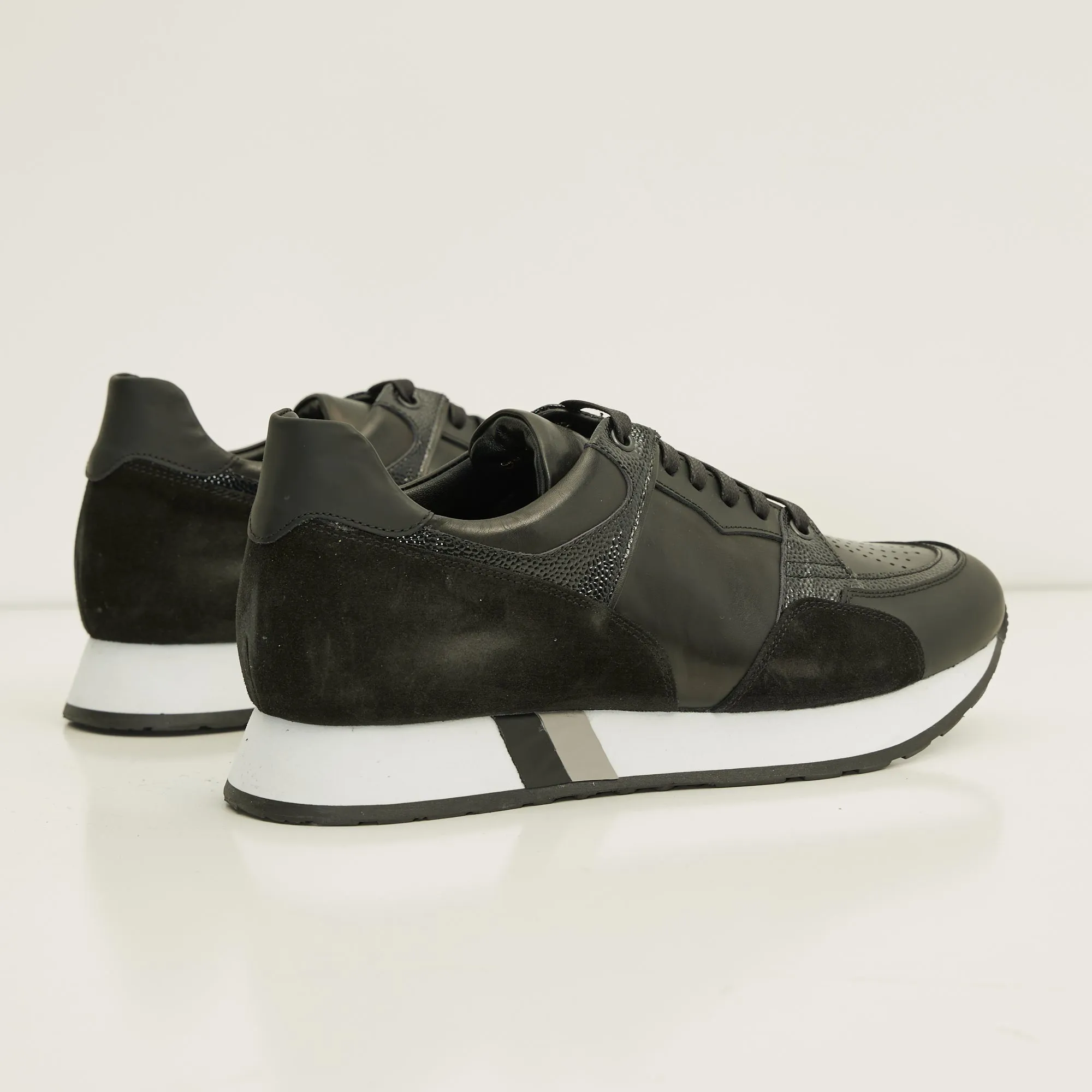 Multi Paneled Sneakers - Black