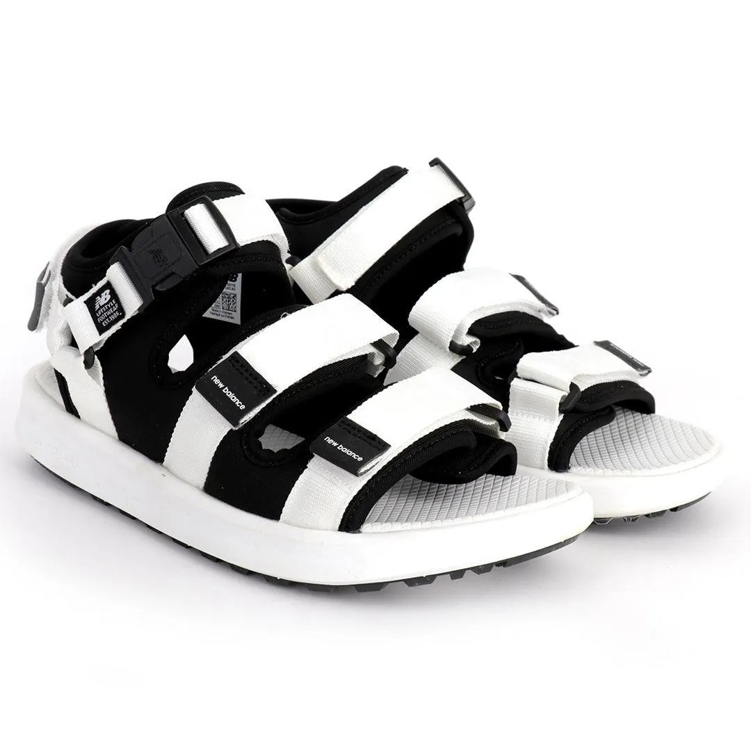 NB Three Straps Black And White Mens' Sandal