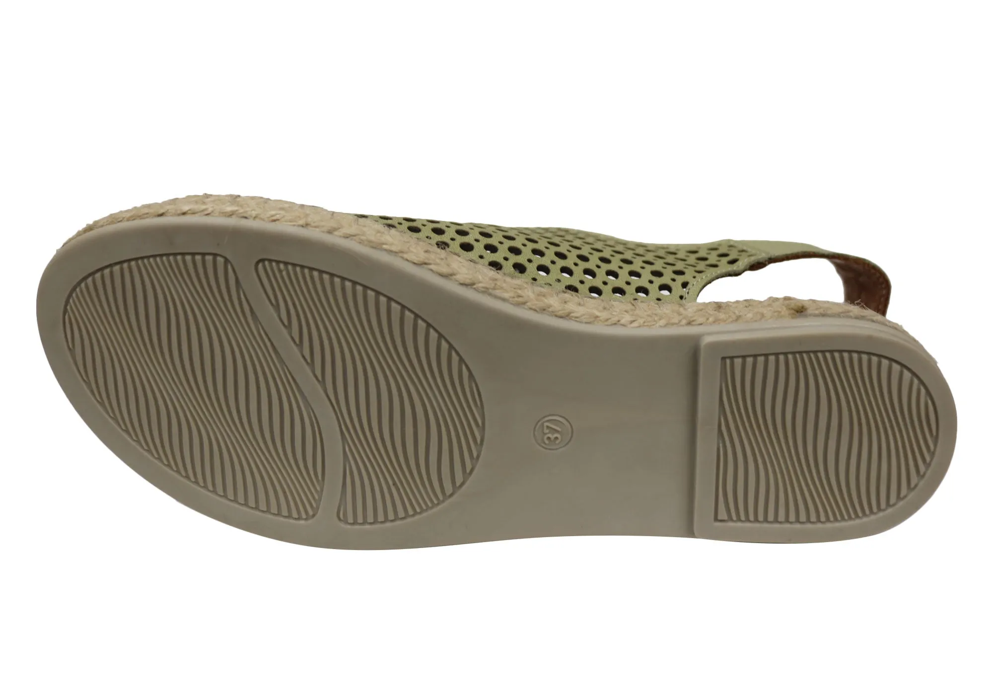 Orizonte Cove Womens European Leather Comfortable Espadrille Sandals