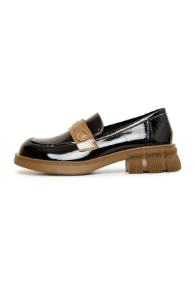 Patent Leather Loafers - Black