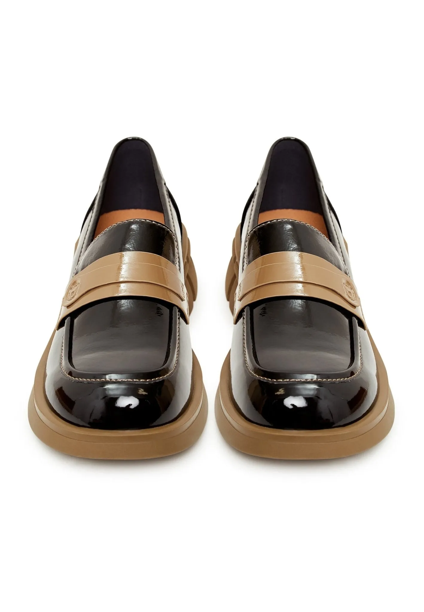 Patent Leather Loafers - Black