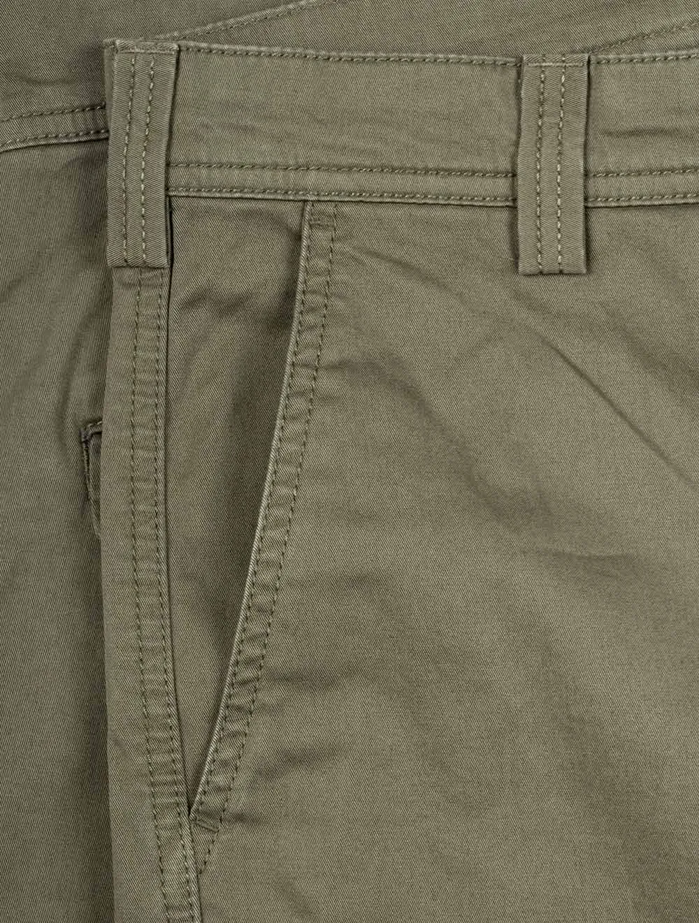 Relaxed Fit Twill Utility Shorts Dark Leaf