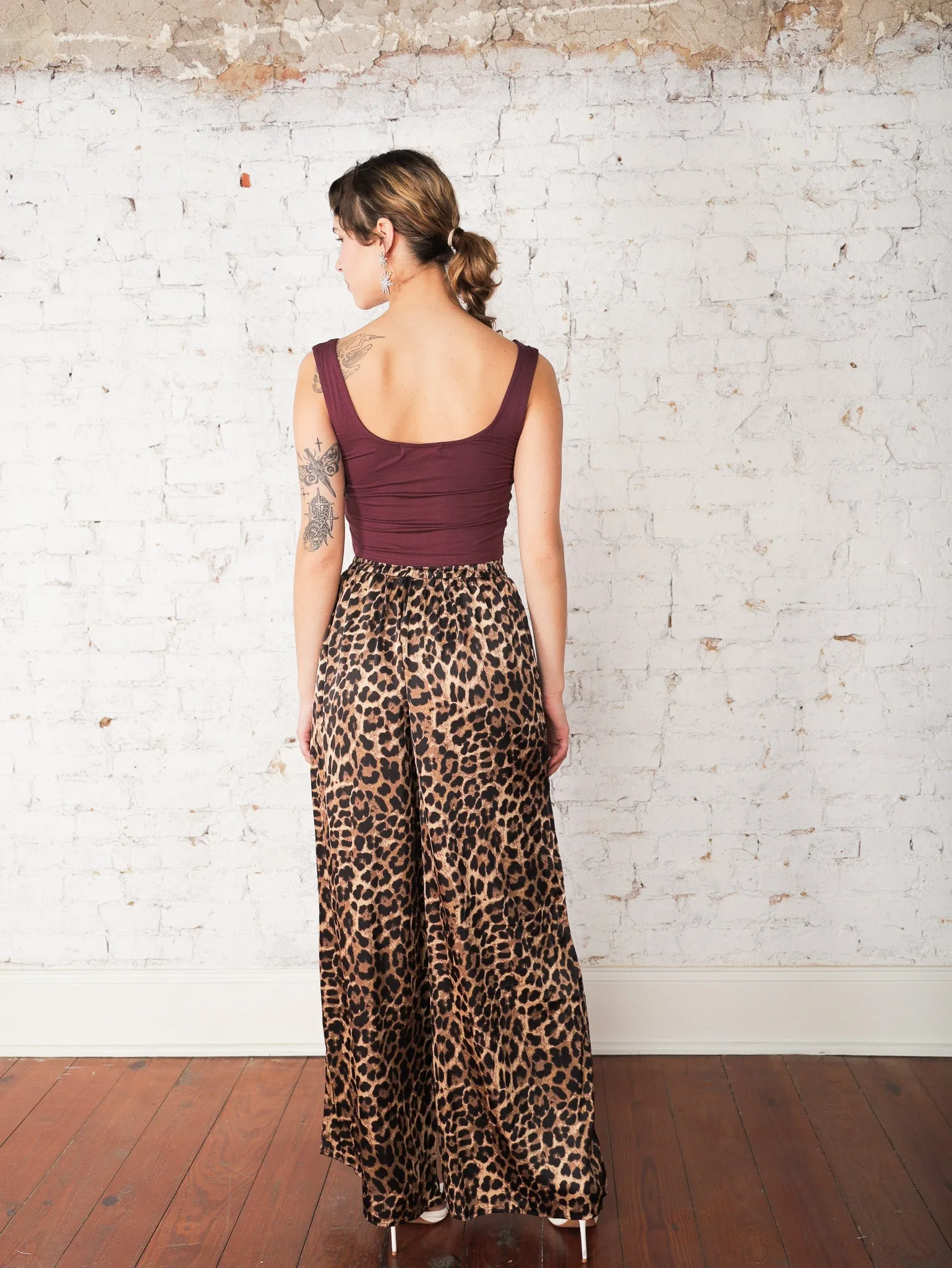 Risa Leopard Satin Pants