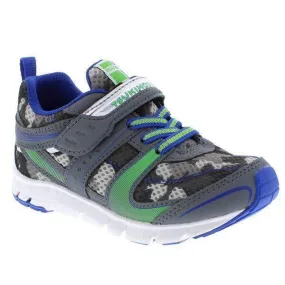 Tsukihoshi Velocity Gray Camo Boys Running Shoes (Machine Washable)