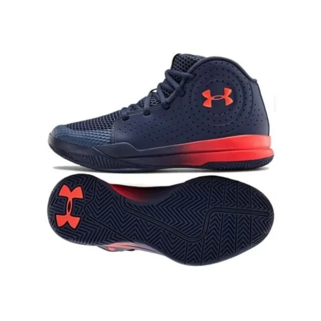 Under Armour Gs Jet 2019 Boys Basketball Shoes Navy And Red 3022121-405