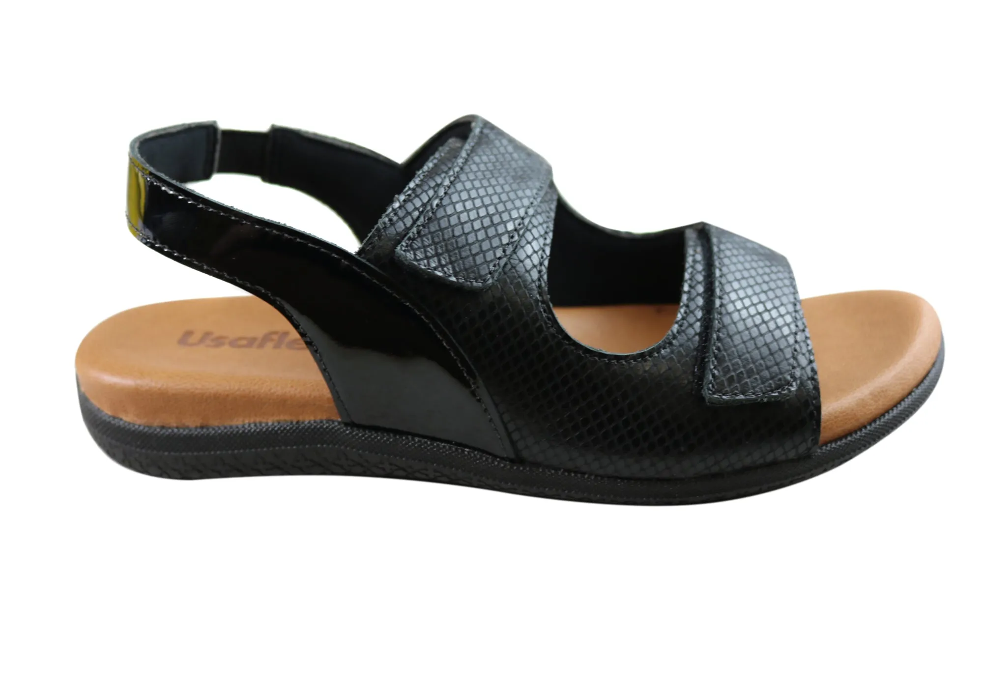 Usaflex Jessica Womens Comfortable Leather Sandals Made In Brazil