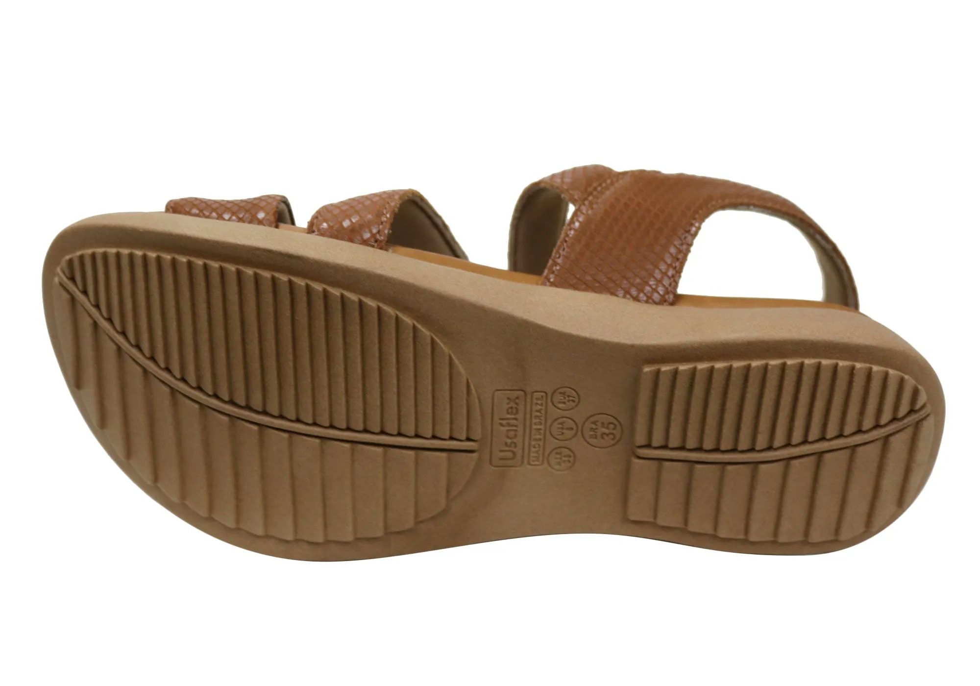 Usaflex Lenore Womens Comfortable Leather Sandals Made In Brazil