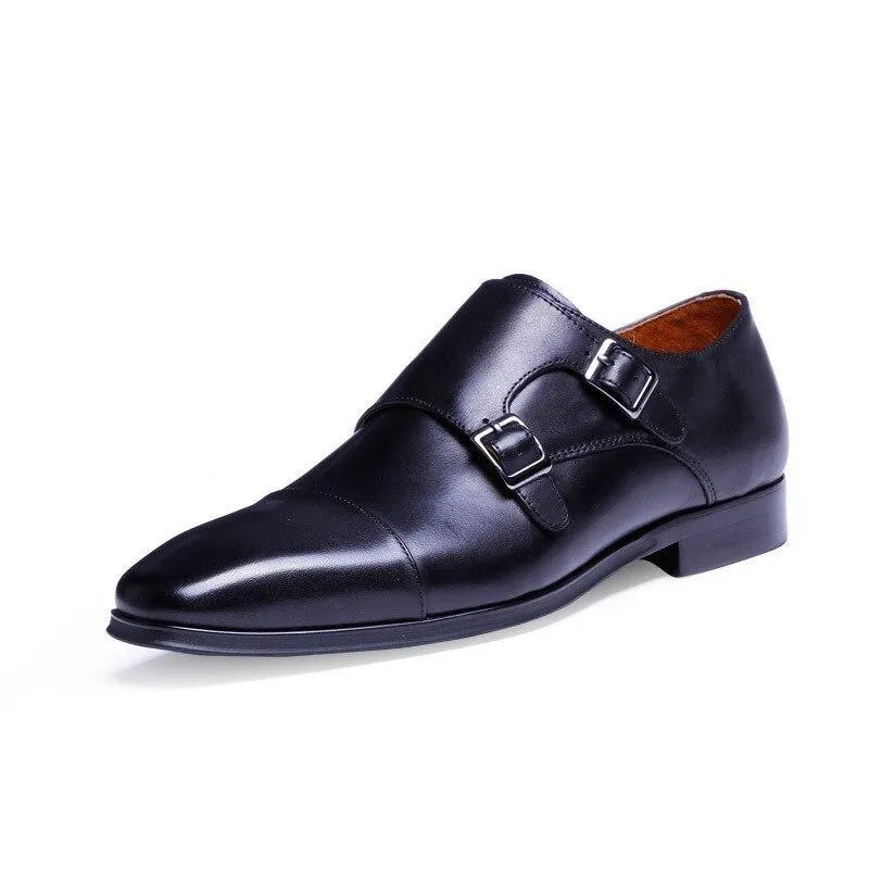 West Louis™ Genuine Leather Oxford With Straps