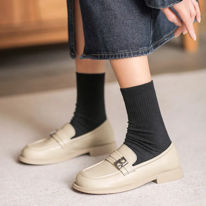 Women Minimalist Casual Leather Stylish JK Loafers