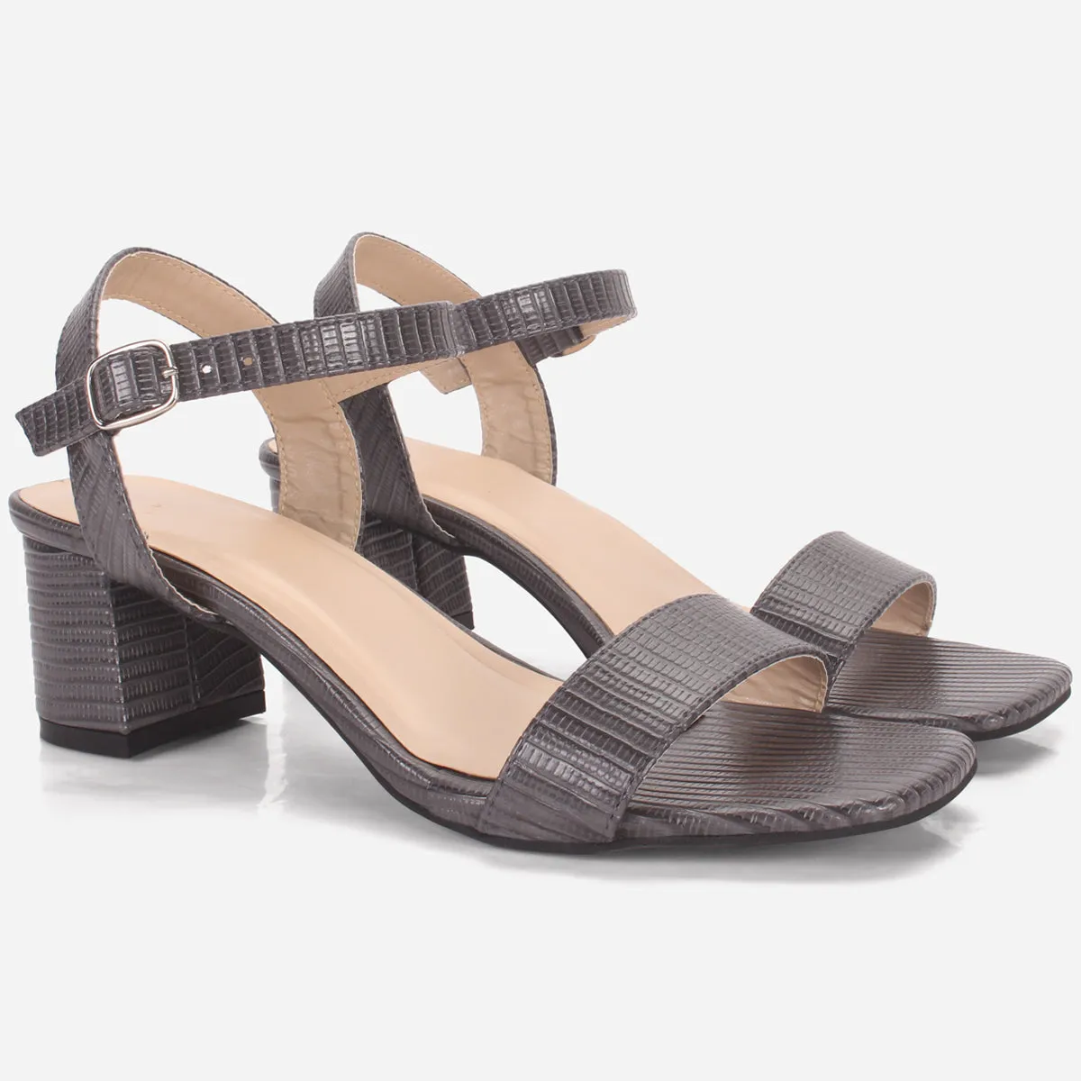 Womens "ZOYIA" Open Toe Block Heeled Sandals